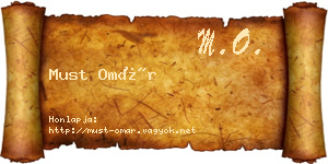 Must Omár névjegykártya